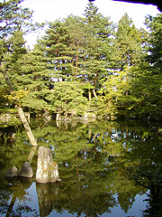 東屋から眺める清水園