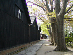 山居倉庫のよく知られた風景