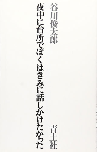 谷川俊太郎『夜中に台所でぼくはきみに話しかけたかった』表紙