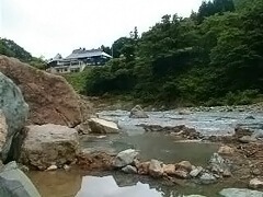 切明温泉河原露天風呂