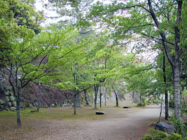 誰もいない松阪城跡