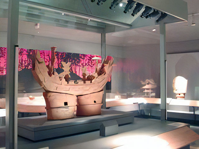 文化財センターにある船形埴輪