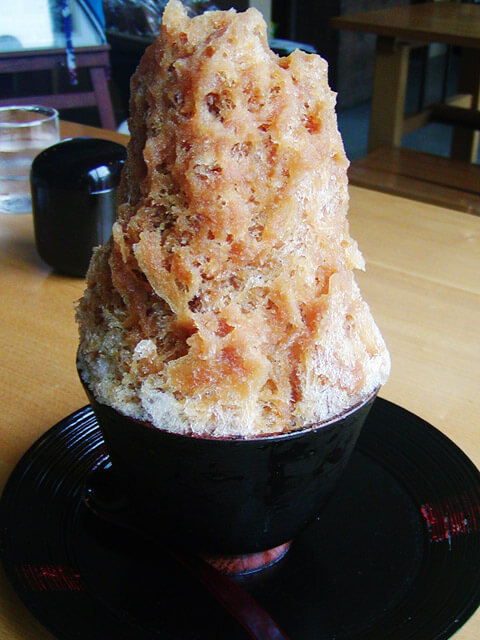 阿左美冷蔵でかき氷を賞味